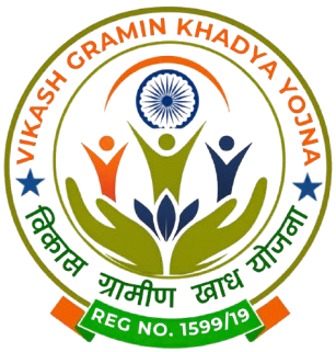 Vikash Gramin Khadya Yojna logo with rural development and food support concept
