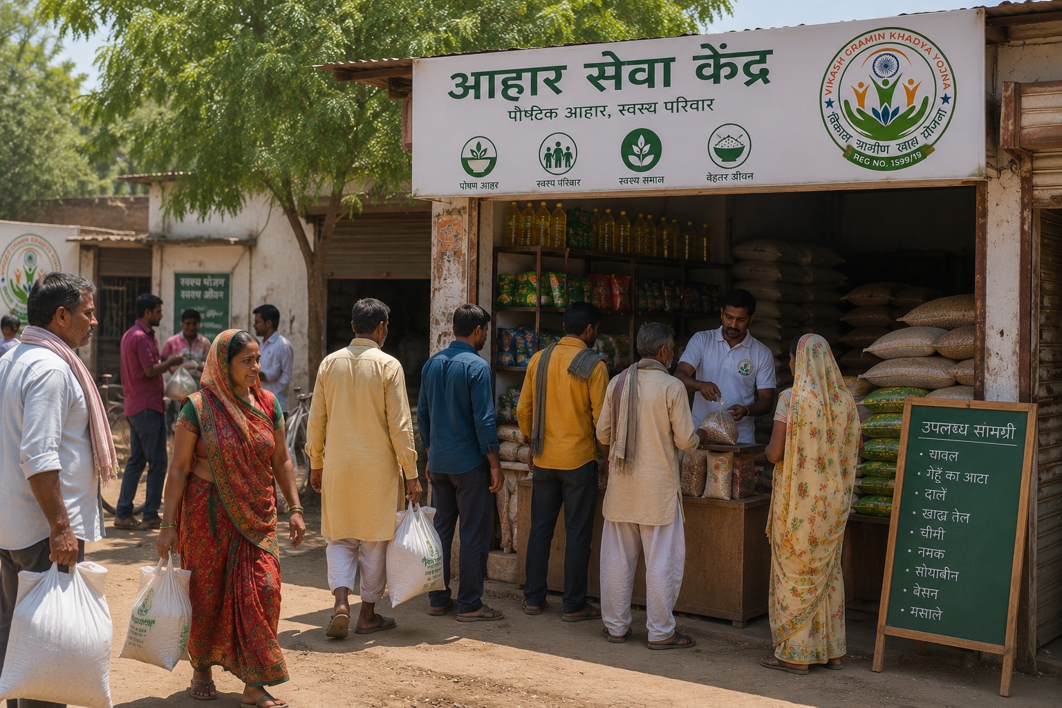 Aahar Seva Kendra Shop Images Shop godown Banner laga ho
