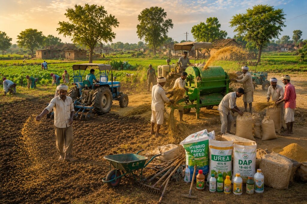 Agricultural Images Kheti (fields) Seeds tools Farmers
