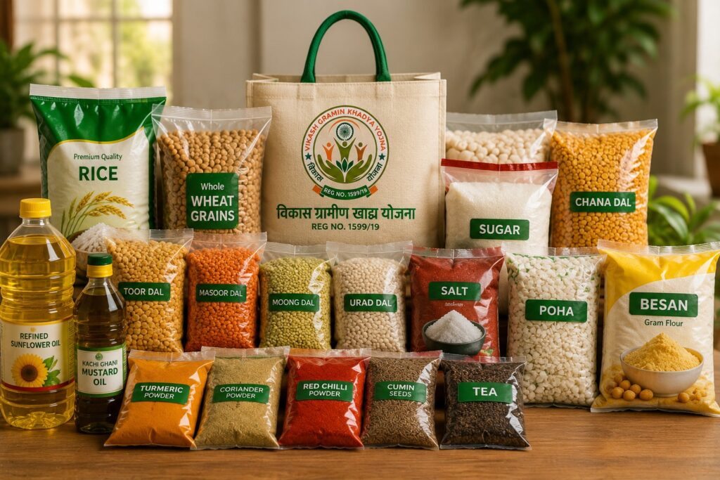 Grocery Food Items Images Rice, dal, oil, sugar